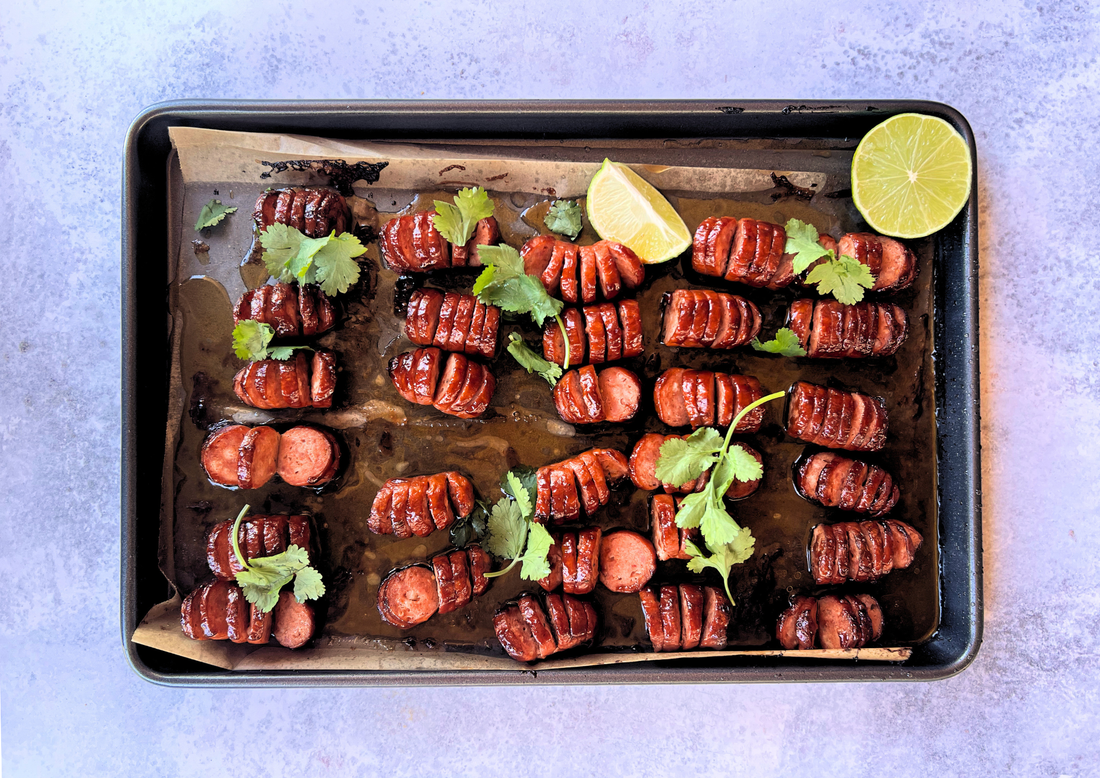 Hassle Back Smoky Texas Brats