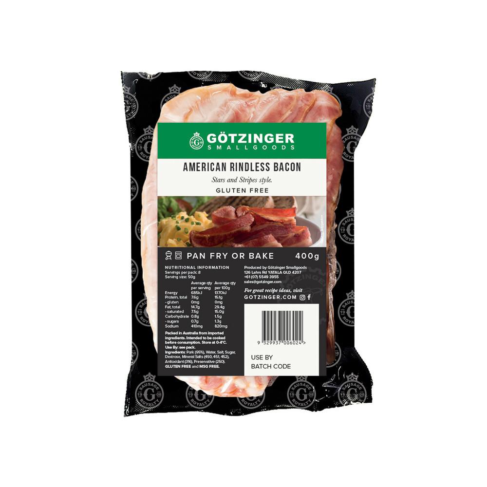 Gotzinger Smallgoods American Rindless Bacon