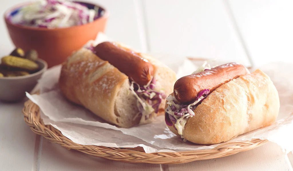 Mini Hot Dogs with Ham & Swiss Cheese