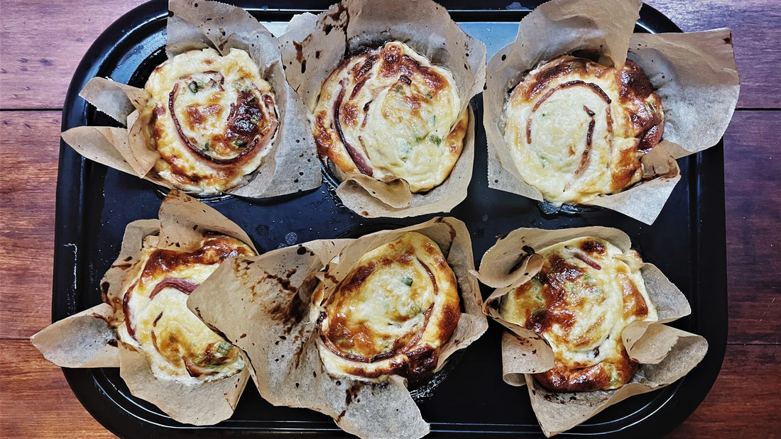 Bacon and Asparagus Quiches