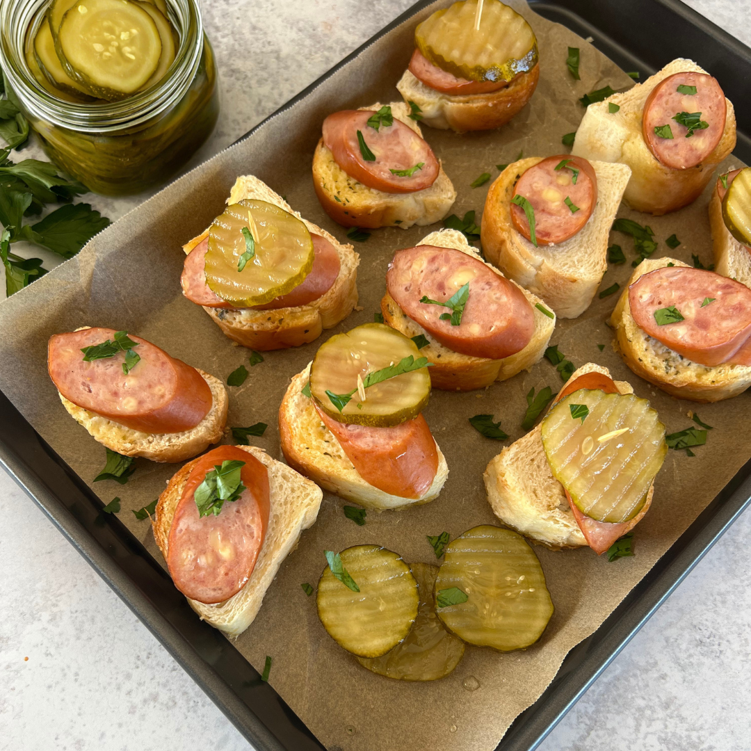 Cheese Kabana Garlic Bread Bites
