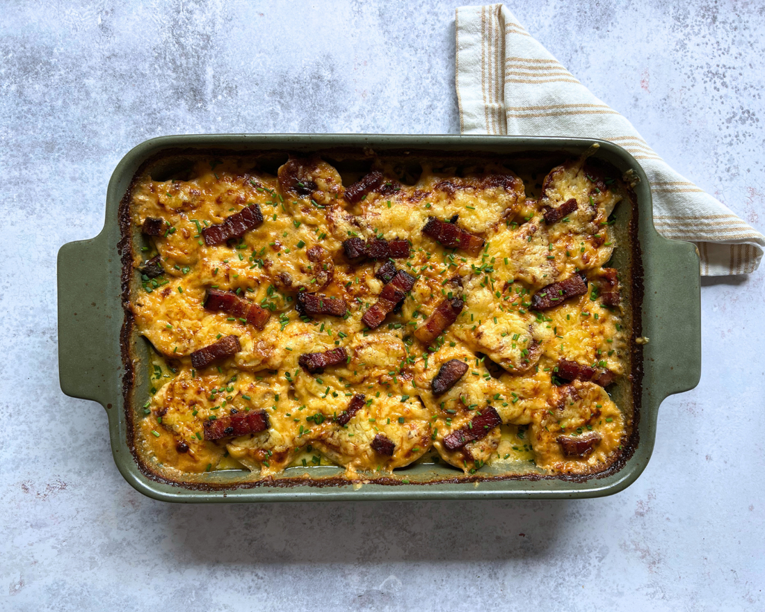 Creamy Potato Bake with Double Smoked Speck