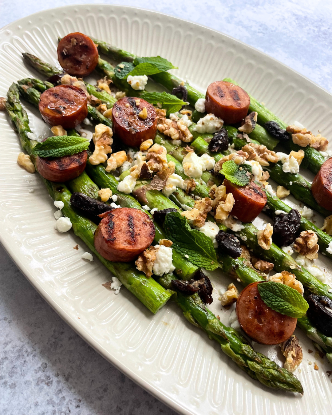 Grilled Kabana and Asparagus