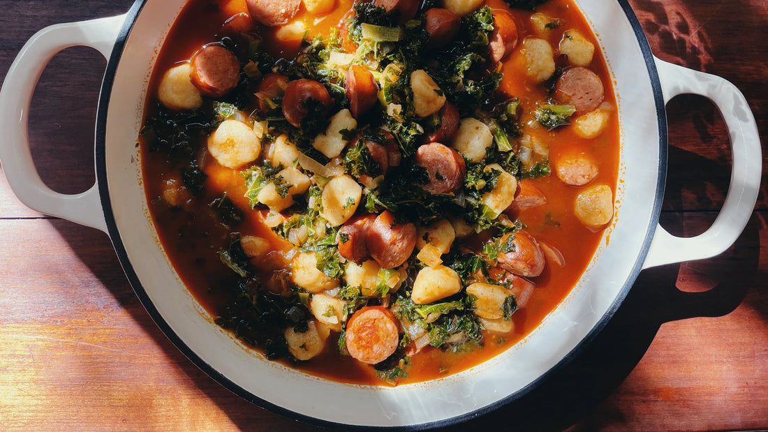 Kransky and Gnocchi Soup