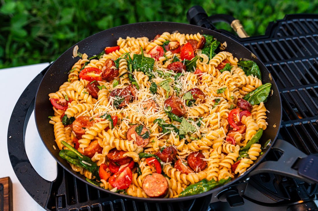 Garlic &amp; Lemon Pasta with The Big Cheese Kransky by @schuiecooks