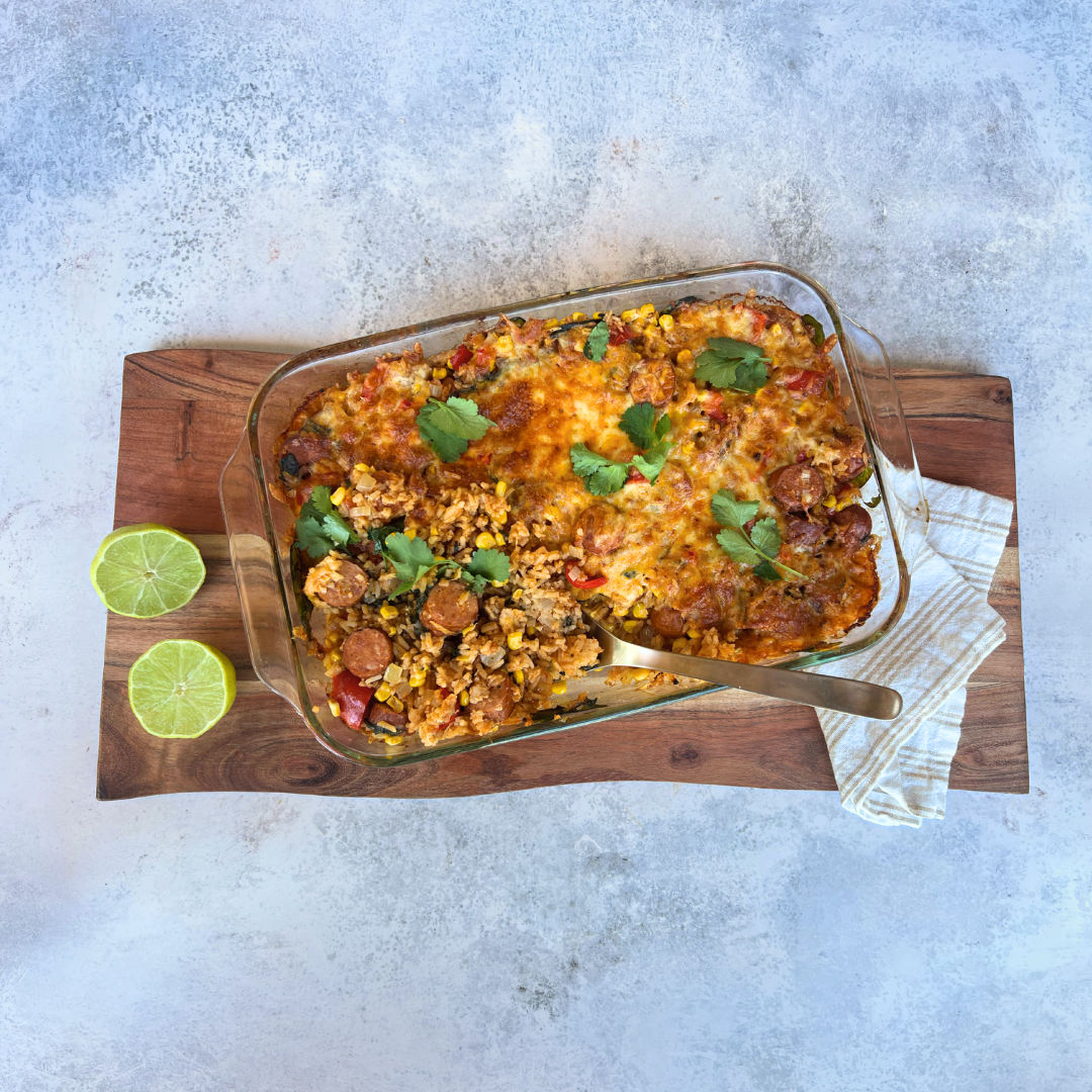 Smoky Texas Brat Fiesta Bake